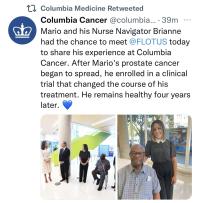 screenshot of a tweet from Columbia Medicine's Twitter account